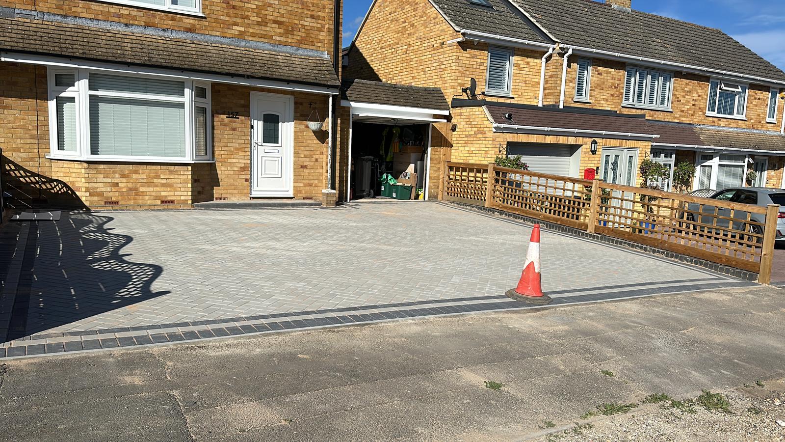 Light-Colored Block Paving Driveway